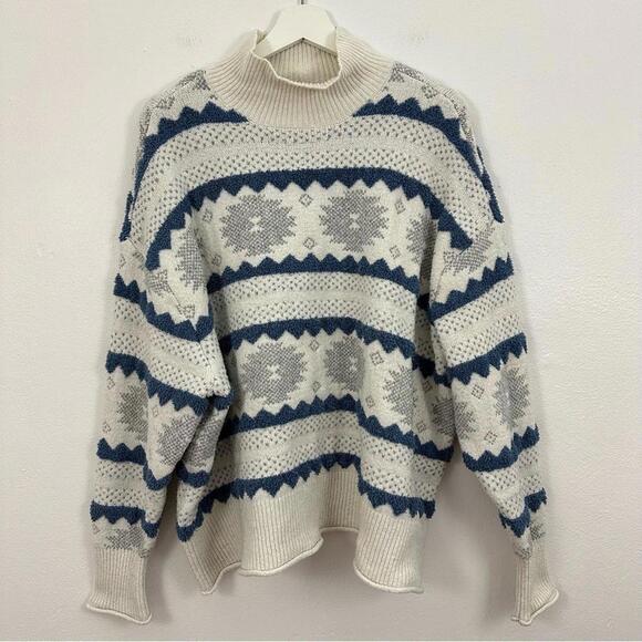 2/$25 Ana Women’s Boho Mockneck Multicolor Long Sleeve Sweater Size 1X - Picture 1 of 6